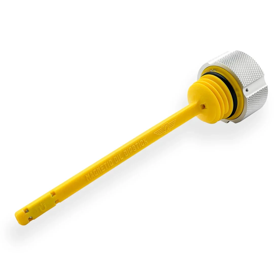 Figurati Designs FIG-FDP01-VM8-KN-S Magnetic Vented Dipstick Knurled Silver for Harley-Davidson Touring 17-Up - Image 3