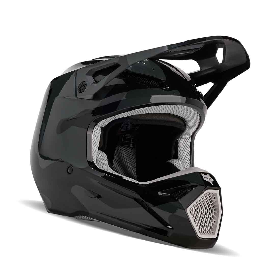 Fox V1 BNKR Black Camo Helmet - Image 2