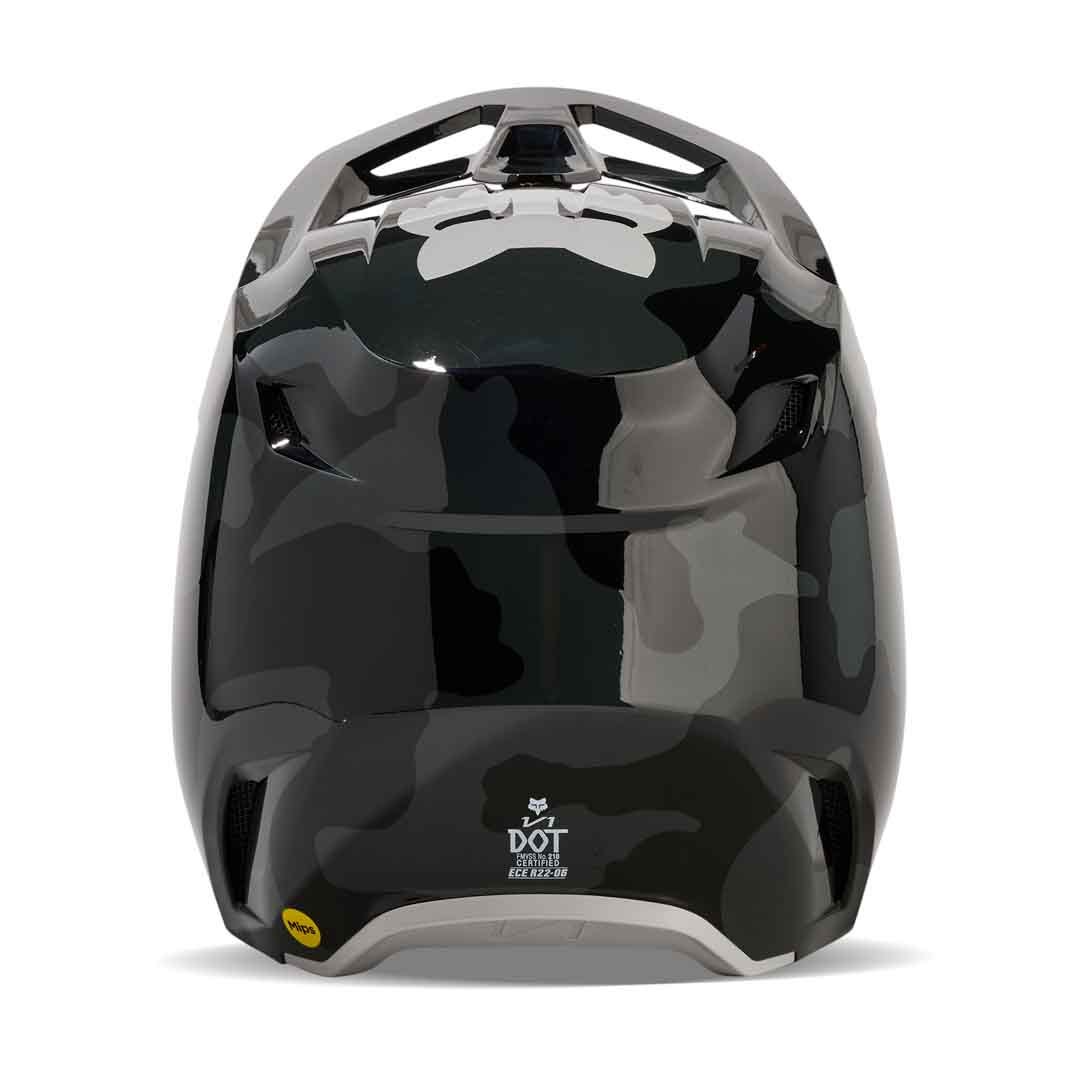 Fox V1 BNKR Black Camo Helmet - Image 5