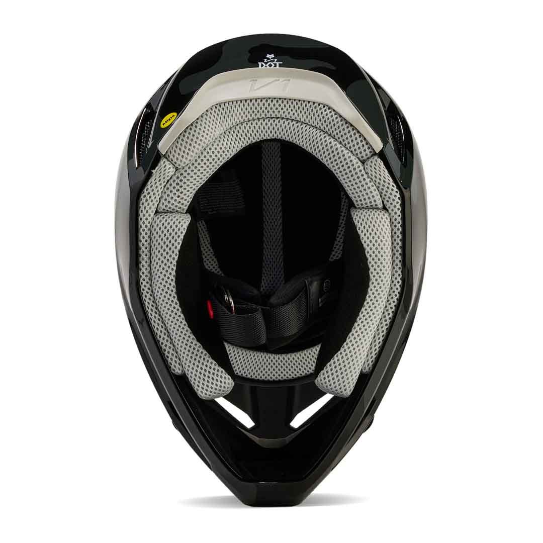 Fox V1 BNKR Black Camo Helmet - Image 6