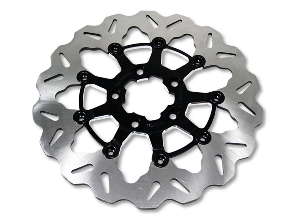 GBrakes GB-GBDU012 11.5" Front Wave Floating Disc Rotor w/Contrast Cut Carrier for Harley-Davidson Big Twin/Sportster 00-14