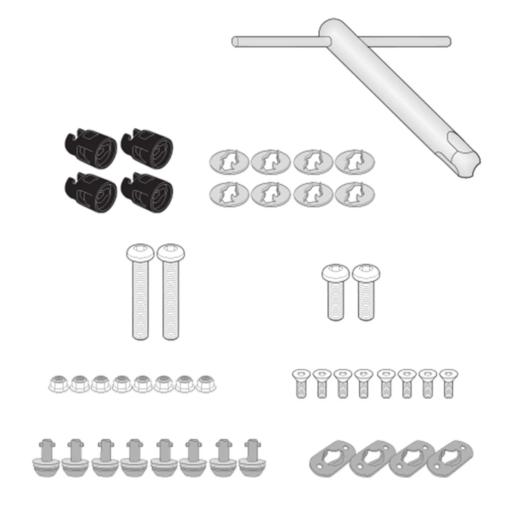 Givi 08RKIT Rapid Release Hardware Kit for BMW R 1300 RS 25-Up/Harley-Davidson Pan America 1250 21-25 Models