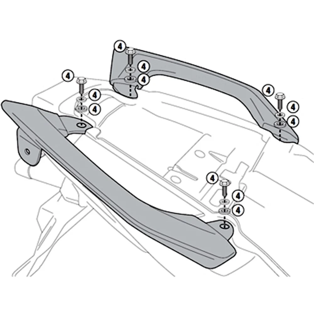Givi 4103KIT Side Case Pannier Hardware Kit for Kawasaki Versys 650 10-14 w/PL4003CAM Pannier Holders without 451F Rear Racks