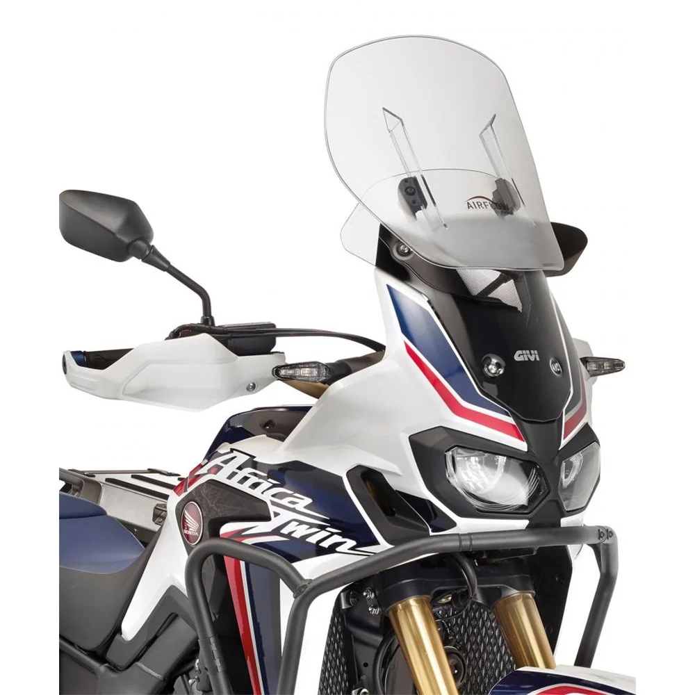 Givi AF1144B Airflow Sliding Clear Windshield (Maximum 63.5 x 35cm & 12cm travel) for Honda CRF1000L Africa Twin 16-19/CRF1000L Africa Twin Adventure Sports 18-19