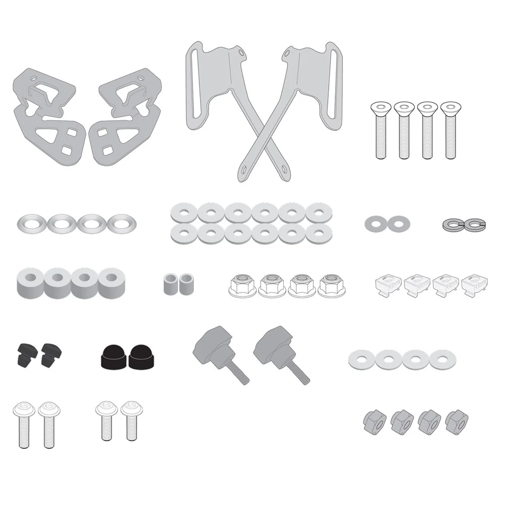 Givi D2139KIT Windshield Mounting Kit for Piaggio Vespa GTS 125-300/Super 23-24 w/104A Windshields