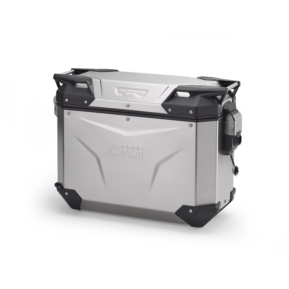 Givi GVOBKEV37AL Trekker Outback Evo Smart 37L Alloy Silver Left Side Case (Sold Without Lock)