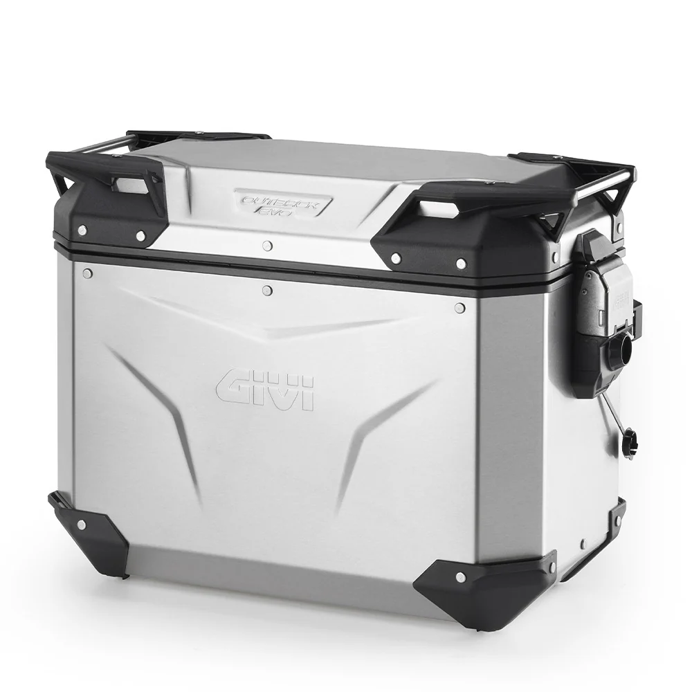 Givi GVOBKEV44AR Trekker Outback Evo Smart 44L Alloy Silver Left Side Case (Sold Without Lock)