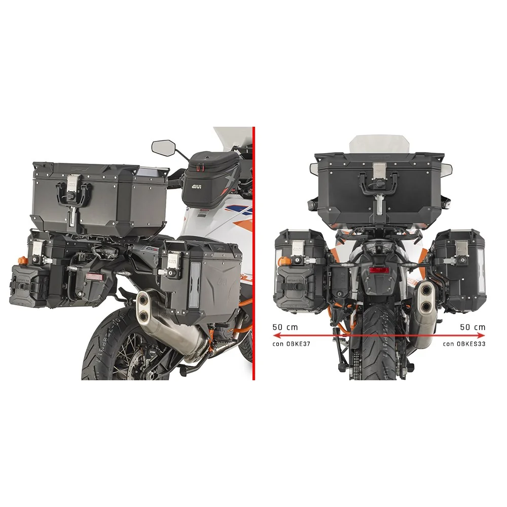 Givi GVPLOS7713CAM PL ONE-FIT Side Case Pannier Holder for KTM 1290 Super Adventure R 21-24 w/Trekker Outback Monokey CAM-Side Cases/Canyon Monokey CAM-Side Bags - Image 3