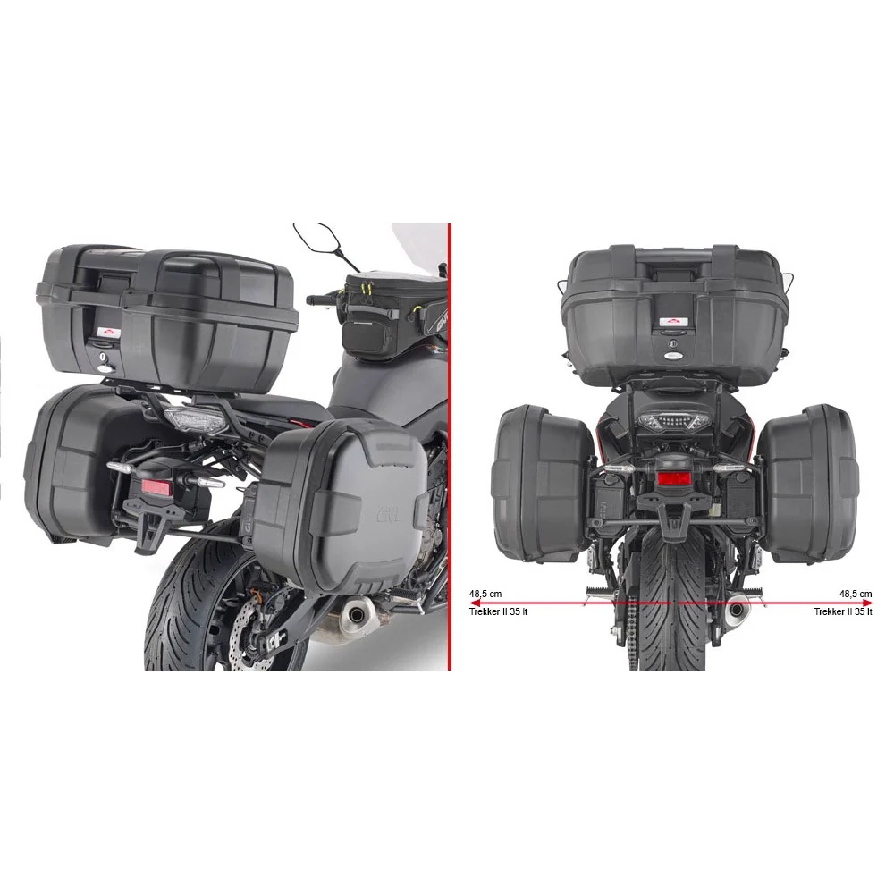 Givi PL2148 Side Case Pannier Holder for Yamaha Tracer 7/Tracer 7 GT 20-24 w/Monokey & Retro Fit Side Cases