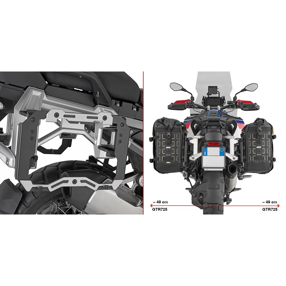 Givi PL5146CAM Side Case Pannier Holder for BMW R 1300 GS Adventure 25-Up w/Trekker Outback Monokey CAM-Side Cases (only for use with OEM Pannier Holder)