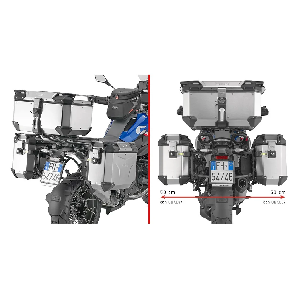Givi PLO5143CAM PL ONE-FIT Side Case Pannier Holder for BMW R 1300 GS 24-Up w/Monokey Cam Side Trekker Outback Cases - Image 3