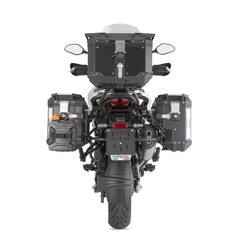 Givi PLOS8717CAM PL ONE-FIT Side Case Pannier Holder w/Contoured Right Side for Benelli TRK702/TRK702 X 23-24 w/Monokey Cam Side Trekker Outback Cases