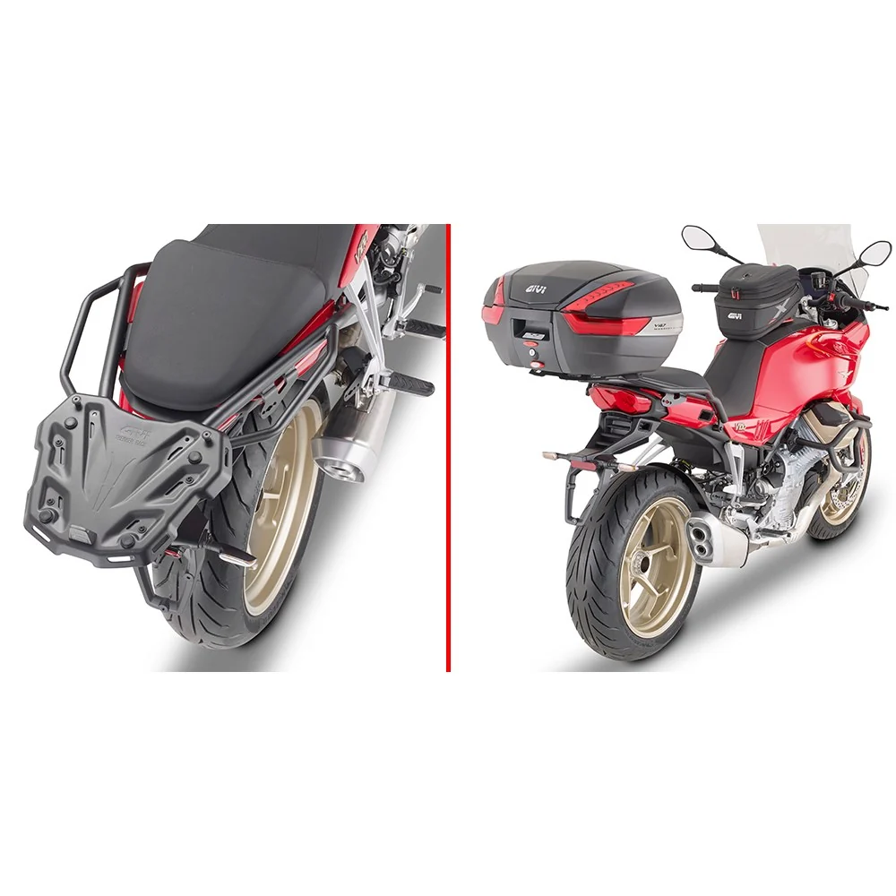 Givi SR8207 Top Case Rear Rack for Moto Guzzi V100 Mandello 1000 22-Up w/Monokey & Monolock Top Cases