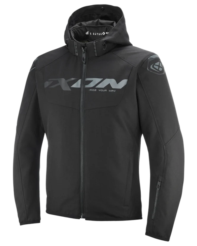 Ixon Fierce WP Black Textile Hoodie Jacket