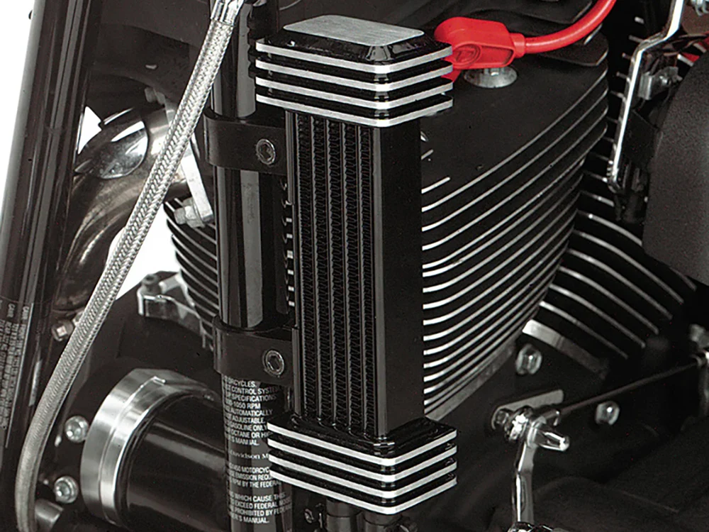 Jagg Oil Coolers JAG-770-1000 6-Row Vertical Deluxe Oil Cooler Kit for Harley-Davidson Softail 18-Up - Image 3