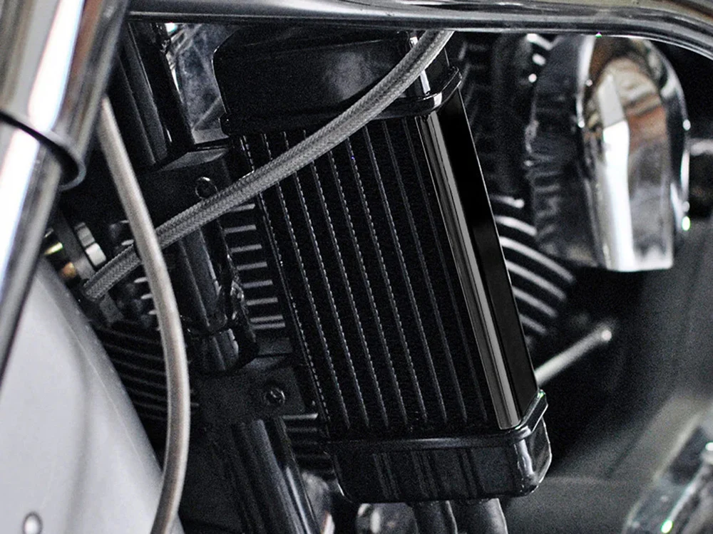 Jagg Oil Coolers JAG-770-2000 10-Row Vertical Wideline Oil Cooler Kit for Harley-Davidson Softail 18-Up - Image 3