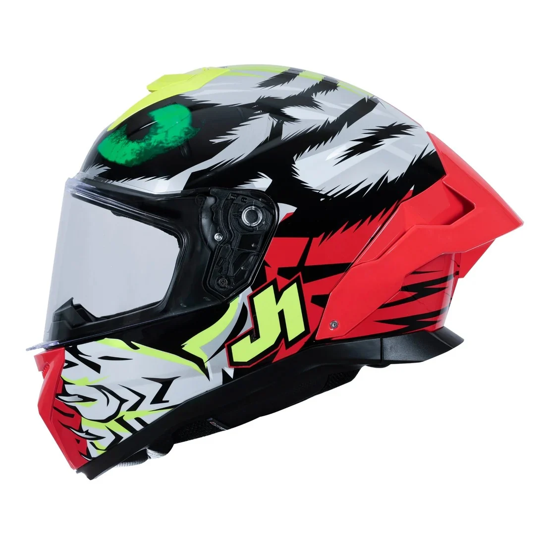 Just1 J-STR Demonic Gloss Red/Yellow/Black Helmet - Image 4