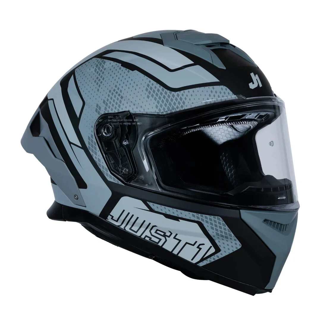 Just1 J-STR Union Matte Grey/Black Helmet - Image 3