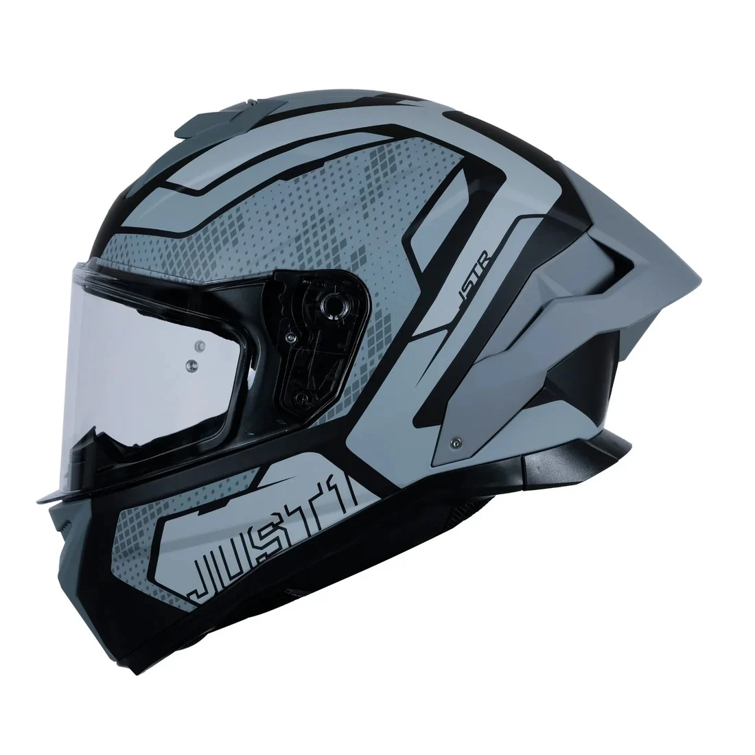 Just1 J-STR Union Matte Grey/Black Helmet - Image 4