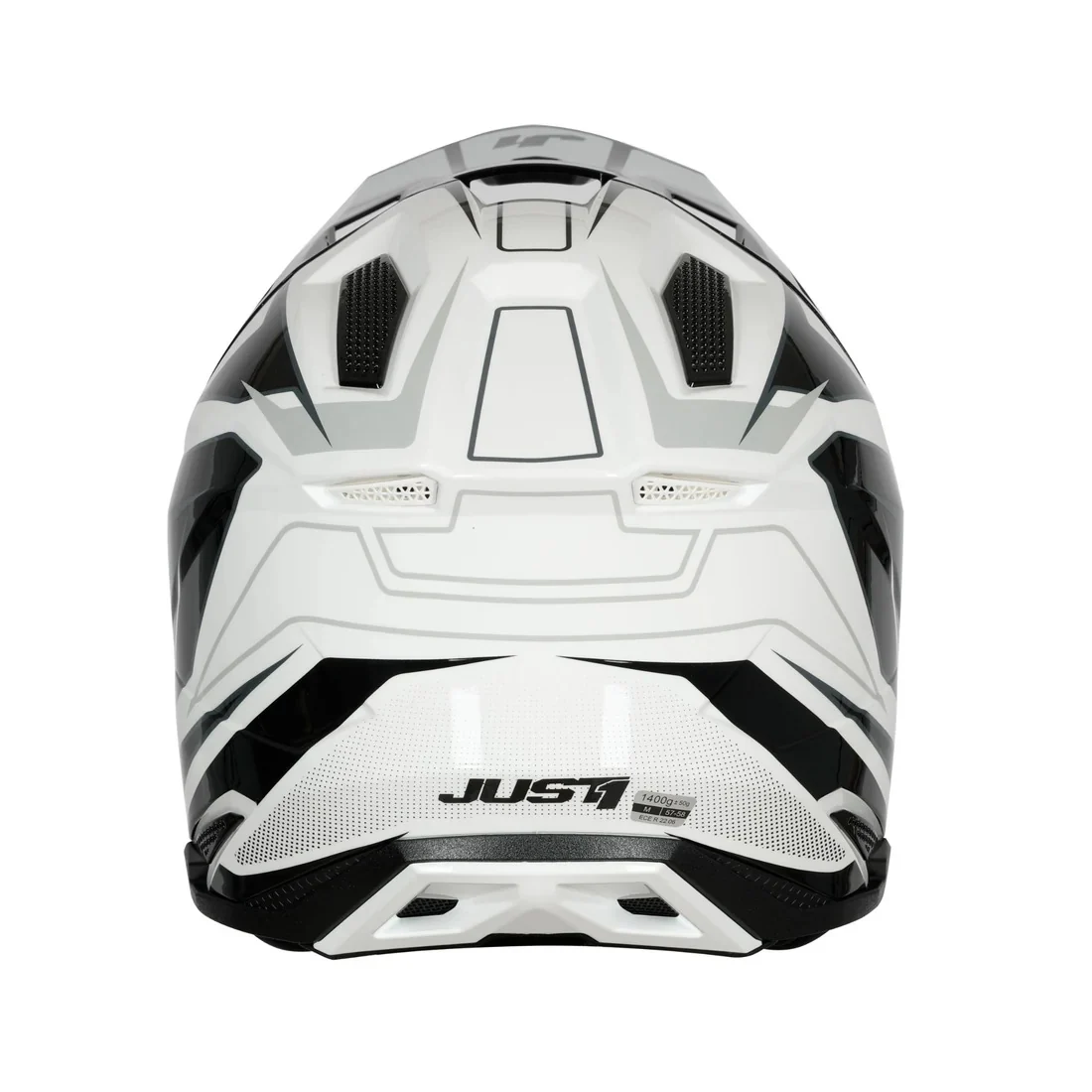Just1 J40 Speed Gloss Black/White Helmet - Image 5