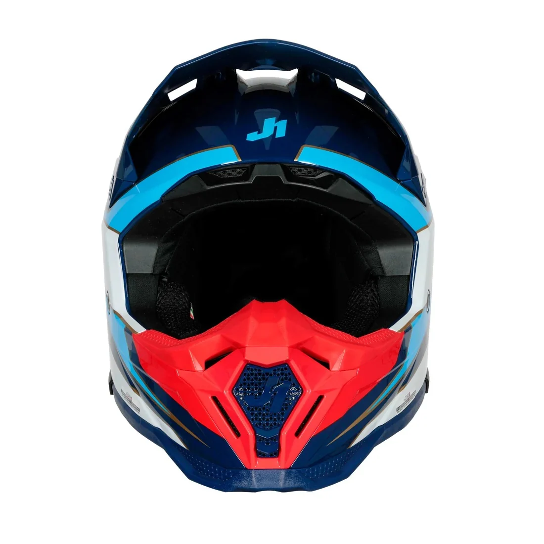 Just1 J40 Speed Gloss Red/White/Blue Helmet - Image 2