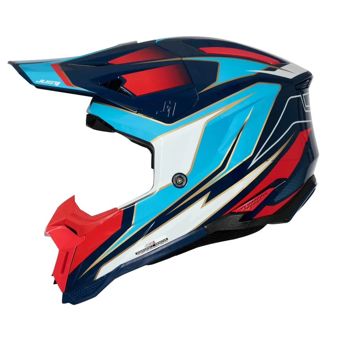Just1 J40 Speed Gloss Red/White/Blue Helmet - Image 4