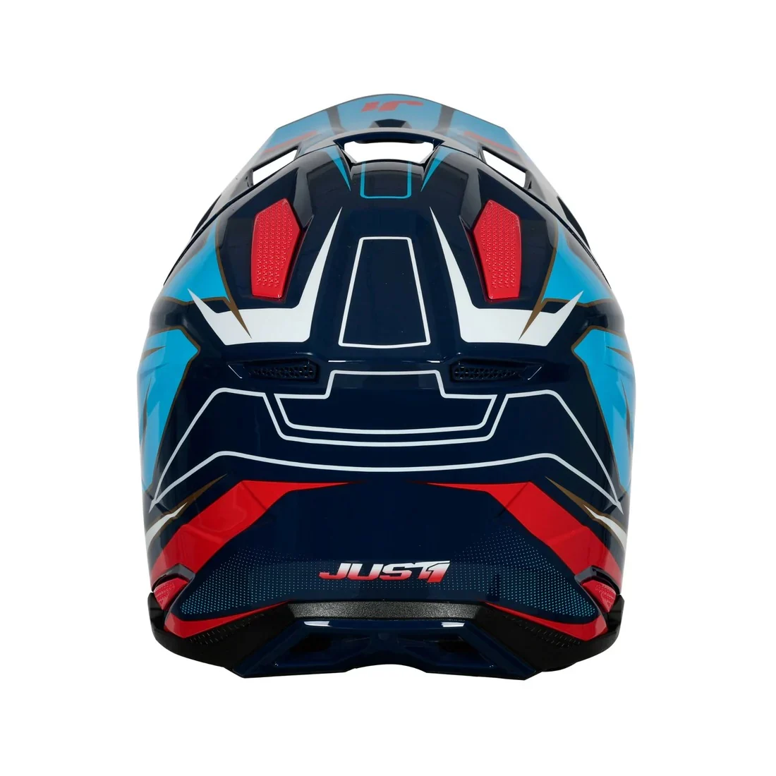 Just1 J40 Speed Gloss Red/White/Blue Helmet - Image 5