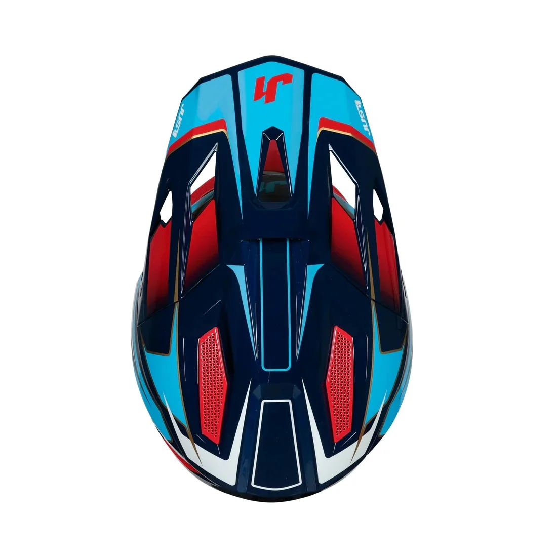 Just1 J40 Speed Gloss Red/White/Blue Helmet - Image 6
