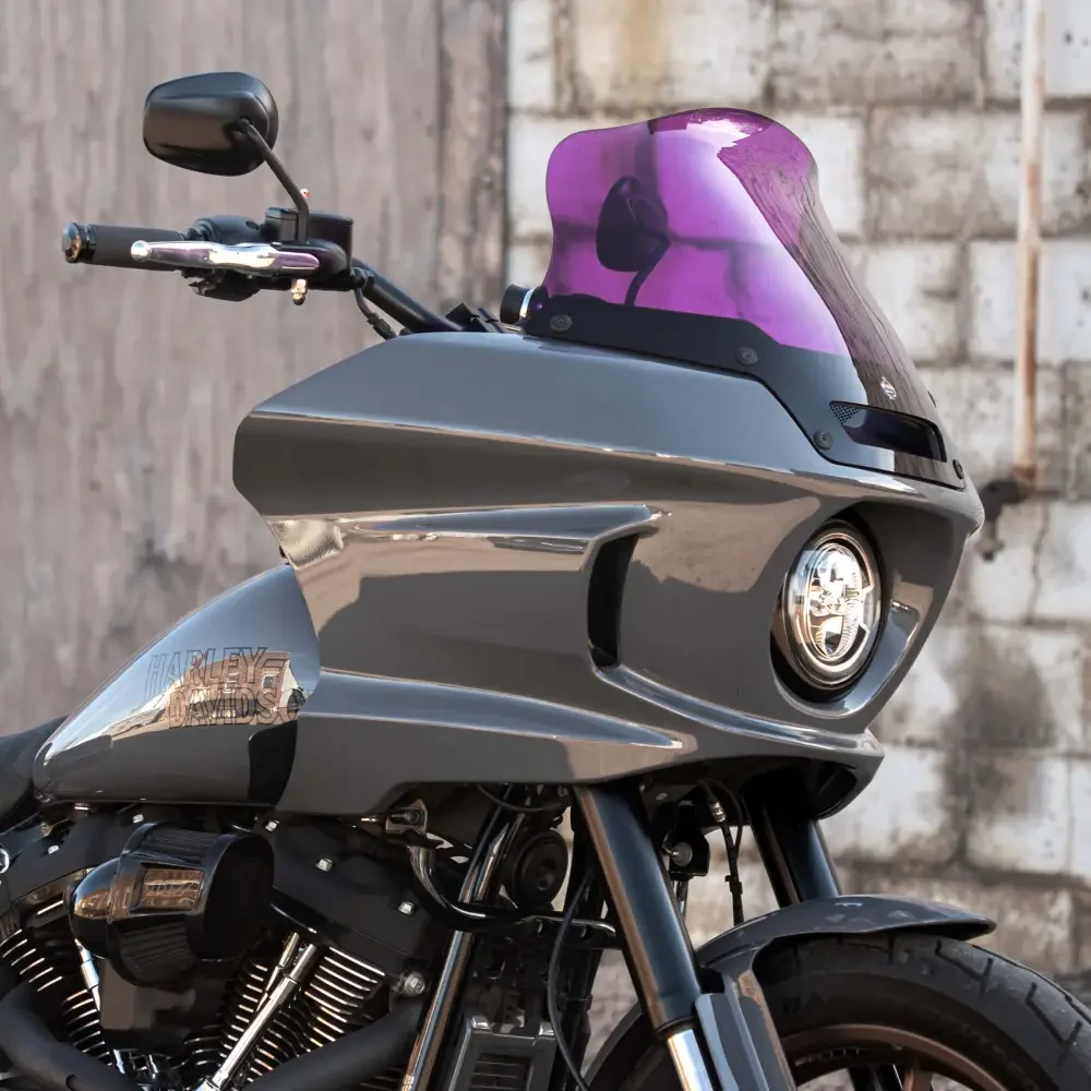 Klock Werks KKC-2310-0844 8" Flare Kolor Windshield Purple for Harley-Davidson Low Rider ST 22-Up Models - Image 3