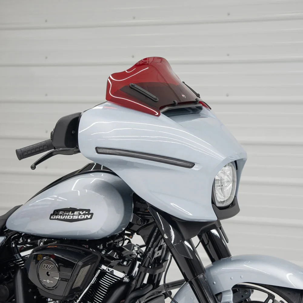 Klock Werks KKC-2310-0878 8" Flare Kolor Windshield Red for Harley-Davidson CVO Street Glide 23-Up/Street Glide 24-Up Models