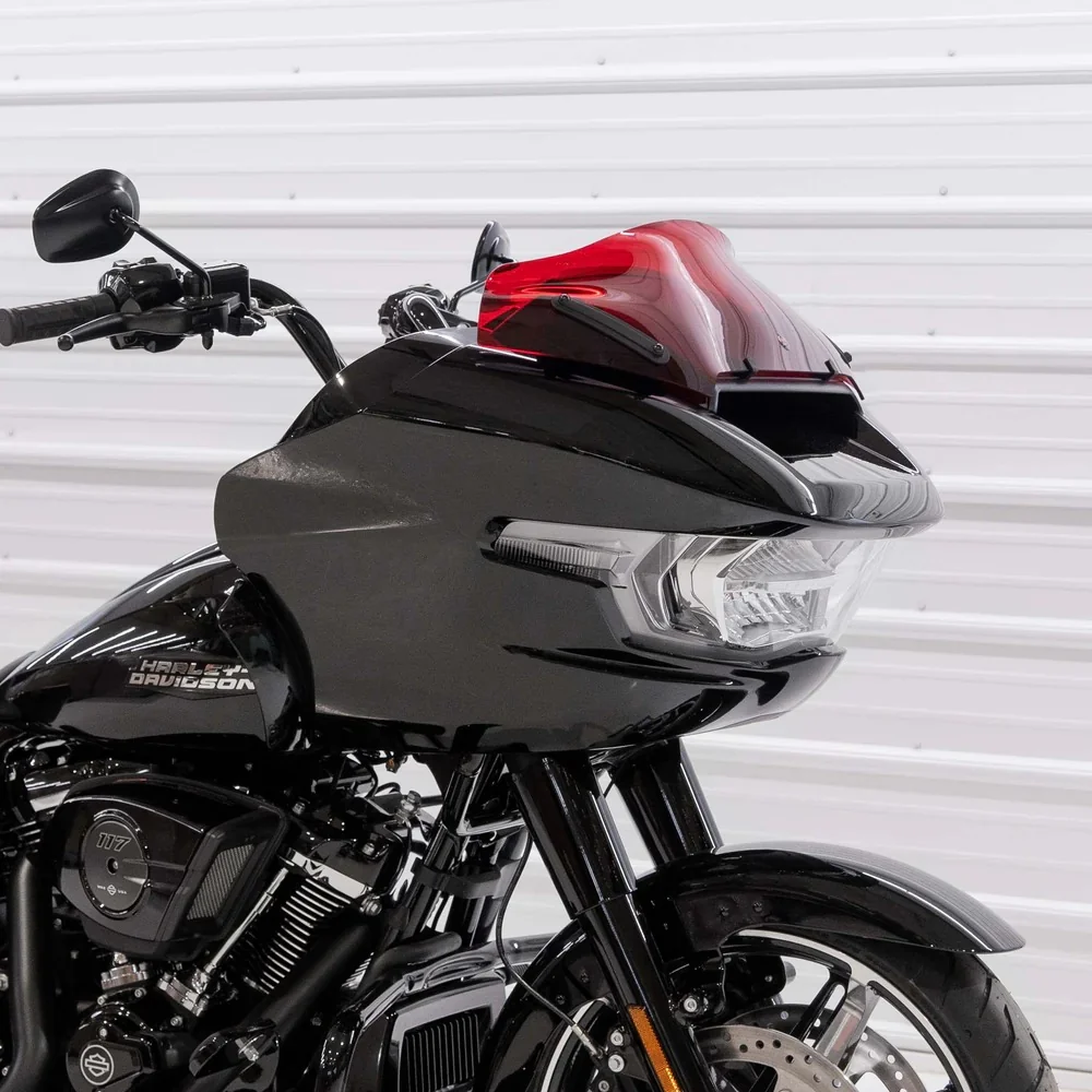 Klock Werks KKC-2310-0925 8" Sports Flare Kolor Windshield Red for Harley-Davidson CVO Road Glide 23-Up/Road Glide 24-Up Models - Image 3