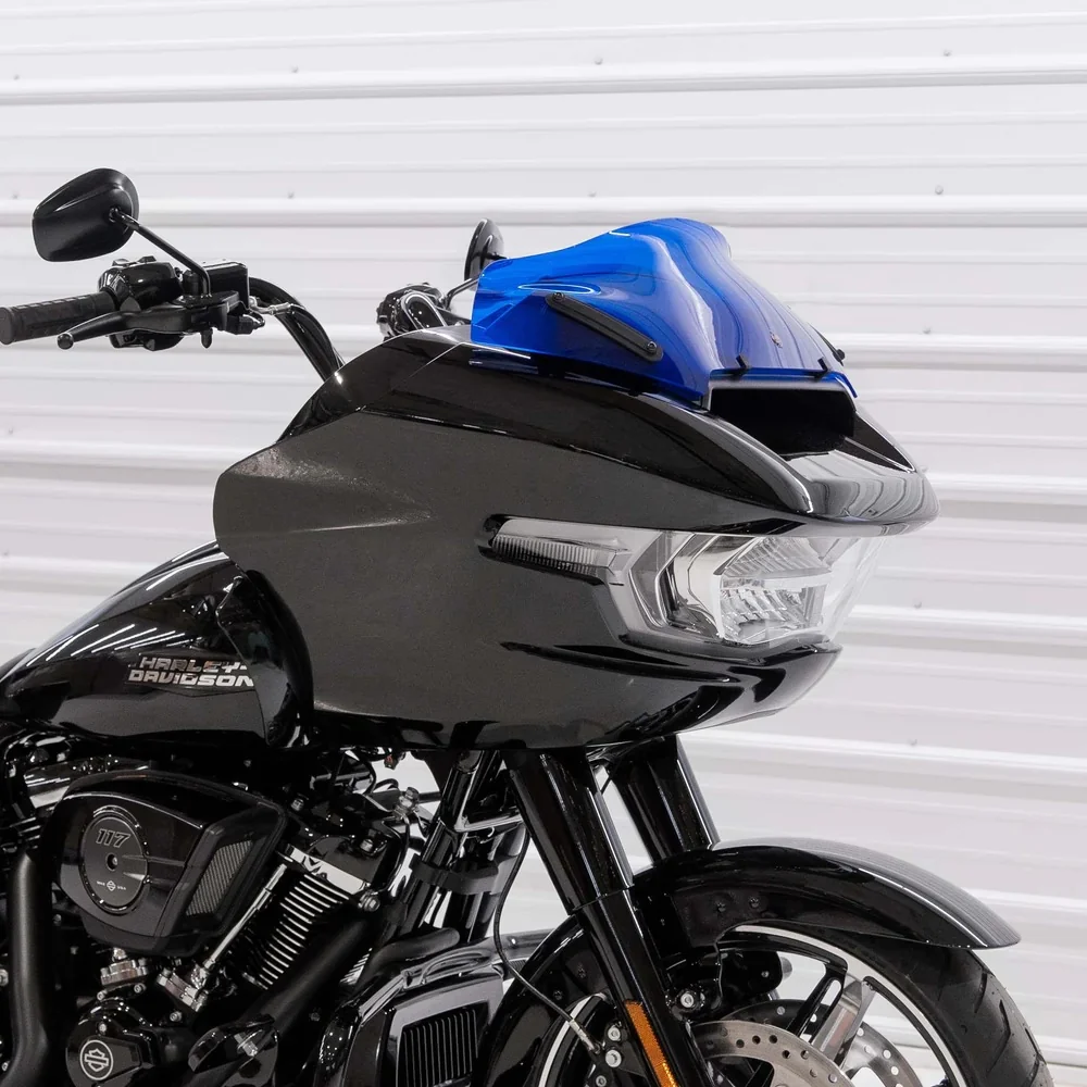 Klock Werks KKC-2310-0929 8" Sports Flare Kolor Windshield Blue for Harley-Davidson CVO Road Glide 23-Up/Road Glide 24-Up Models - Image 3