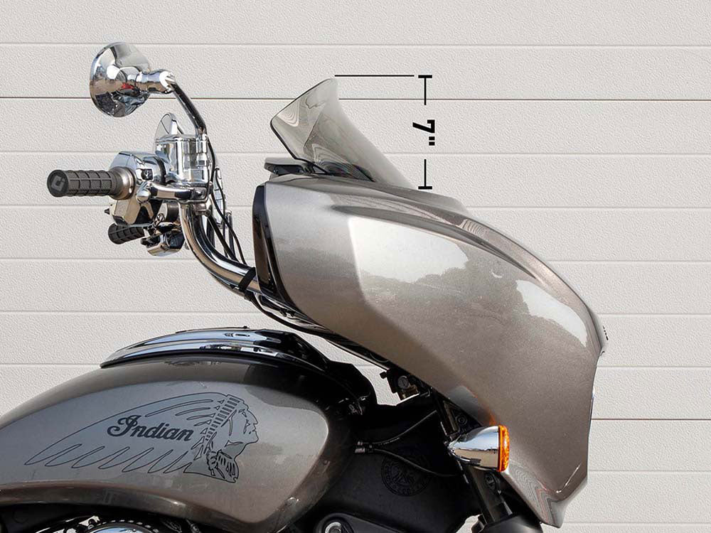 Klock Werks KKC-2312-1511 9" Flare Windshield Dark Smoke for Indian PowerPlus Chieftain/Roadmaster 25-Up Models - Image 3