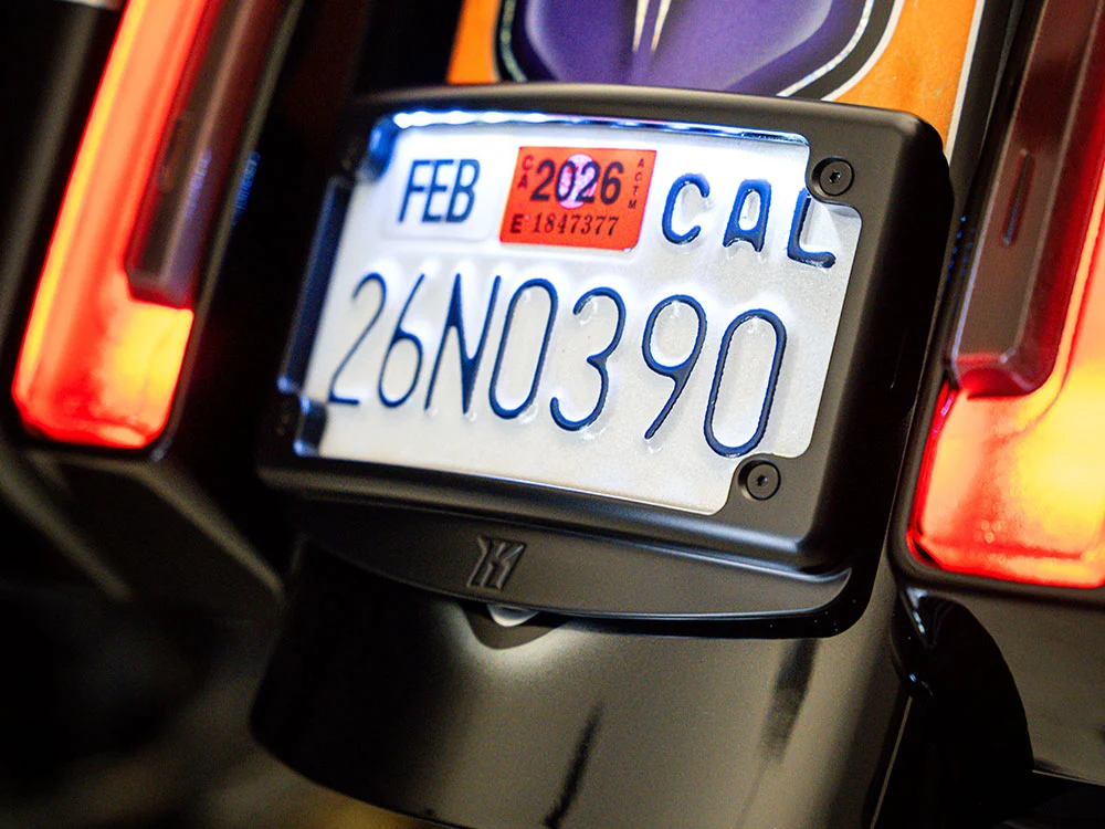 Kodlin KM-KUS20102 Curved Radius Number Plate Kit Black for Harley-Davidson CVO Touring 23-Up/Street Glide/Road Glide 24-Up Models