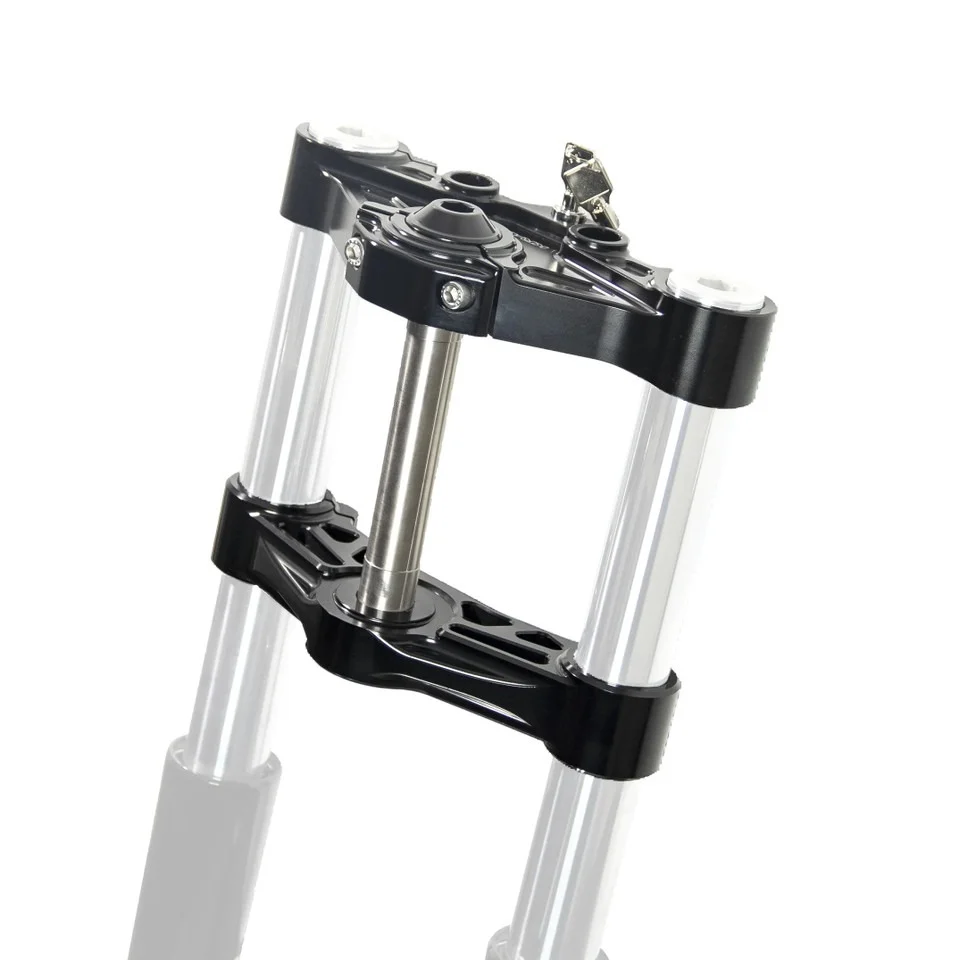 Kraus Motor Co KRA-ST-TT-12-B Wolf One Billet Bagger Bottom Triple Tree Clamp Black for Harley-Davidson Road Glide 15-23 - Image 4