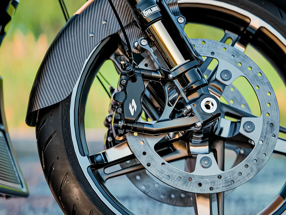 Kraus Motor Co KRA-UN-BR-18XR-P Right Front RTX8 Series Radial 4 Piston Caliper Black - Image 3
