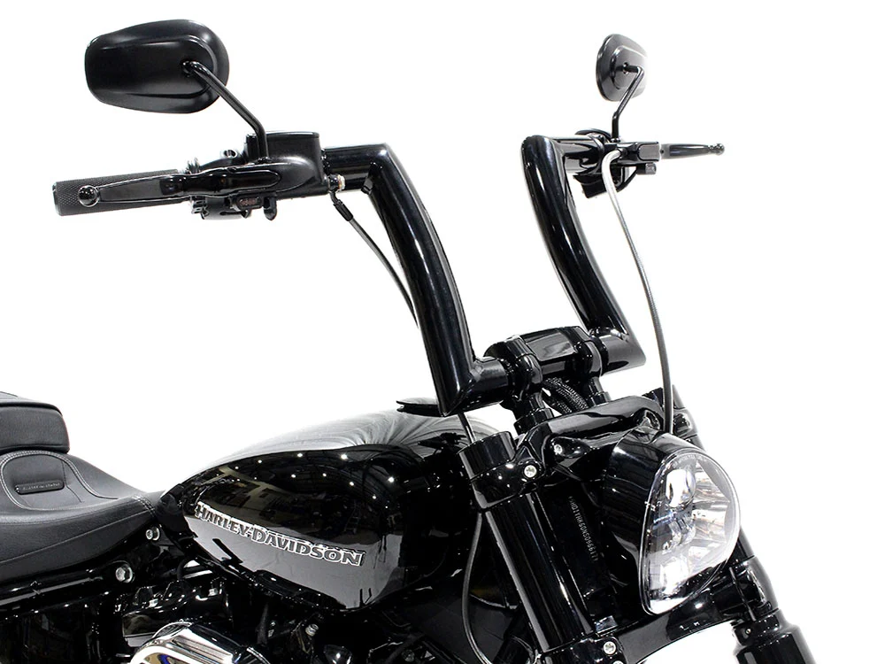 LA Choppers LA-7302-01BLK 2.0" Strip Bar 12" x 2" Ape Hanger Handlebar Gloss Black - Image 3