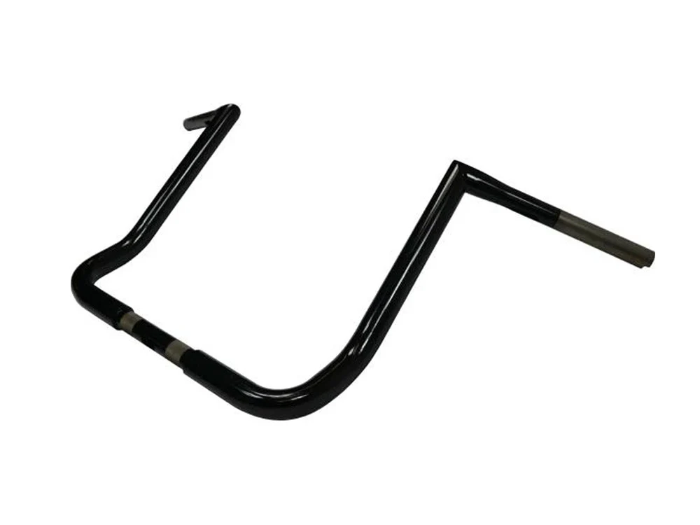 LA Choppers LA-7361-14BLK 14" x 1-1/4" Twin Peaks Handlebar Gloss Black for Harley-Davidson Ultra 96-24 Models/Street Glide 96-23