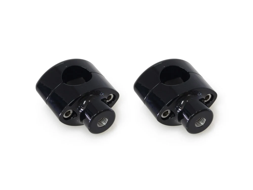 LA Choppers LA-7406-01BLK 1-1/2" Straight Two Piece Riser Kit Gloss Black for 1-1/4" Handlebars