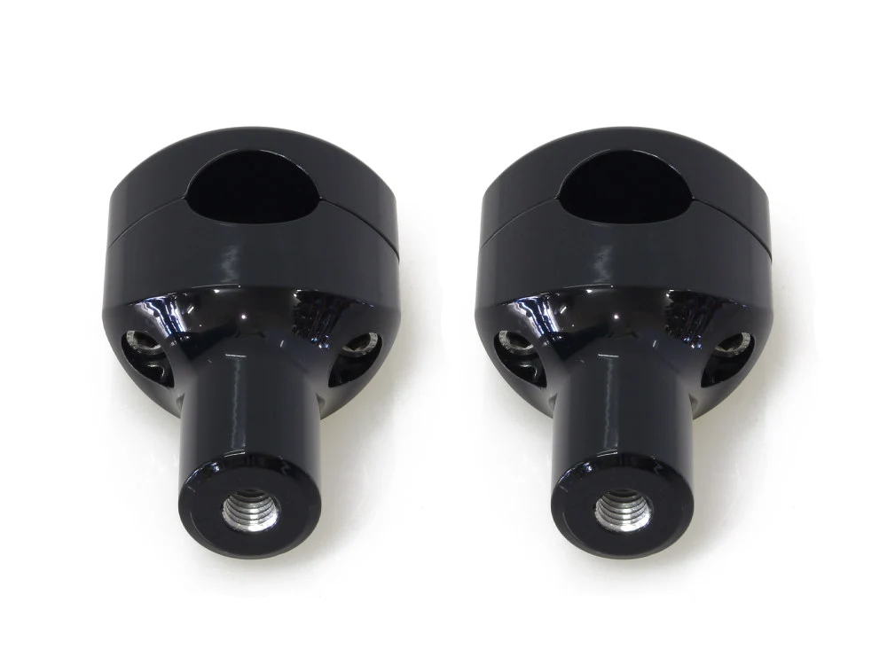 LA Choppers LA-7406-03BLK 3" Straight Two Piece Riser Kit Gloss Black for 1-1/4" Handlebar