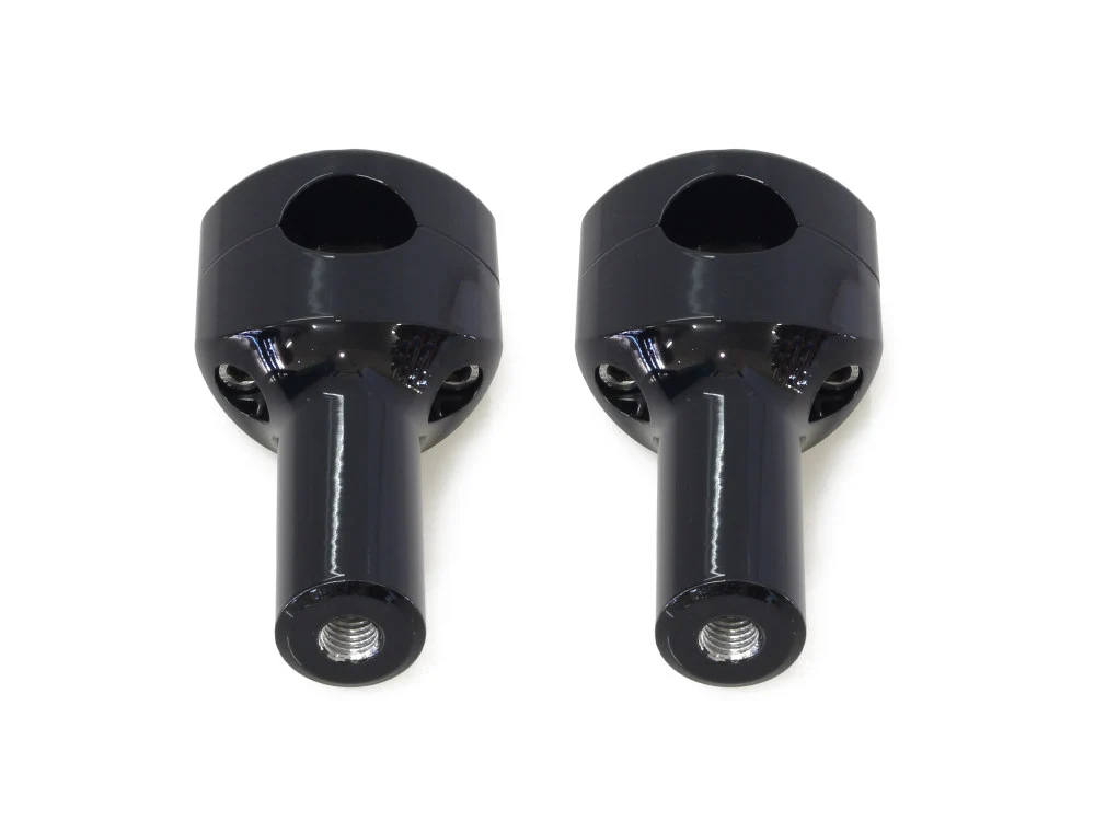 LA Choppers LA-7406-04BLK 4" Straight Two Piece Riser Kit Gloss Black for 1-1/4" Handlebar