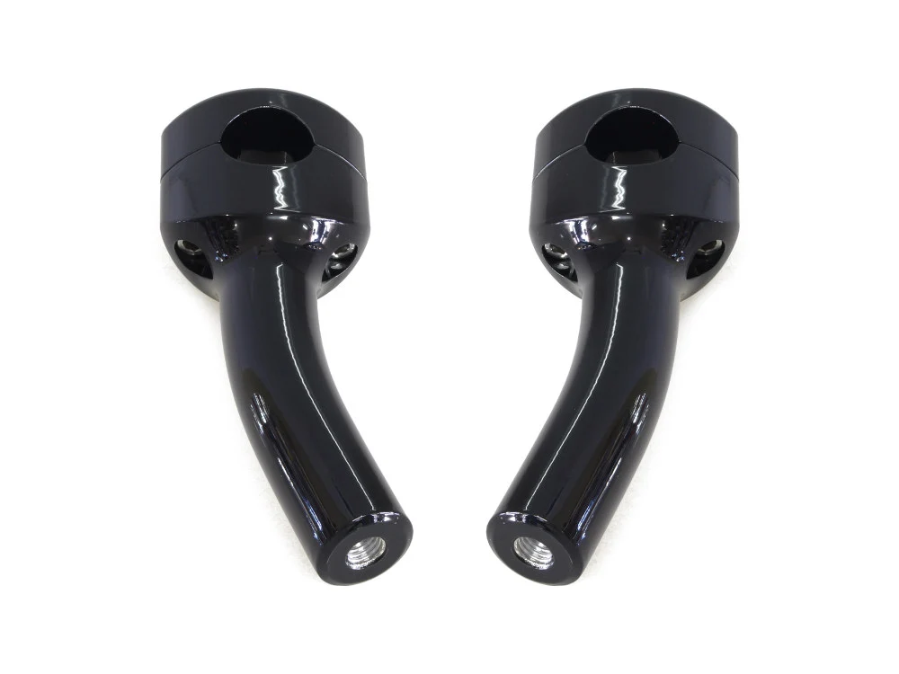 LA Choppers LA-7406-05BLK 5.5" Pullback Two Piece Riser Kit Gloss Black for 1-1/4" Handlebar