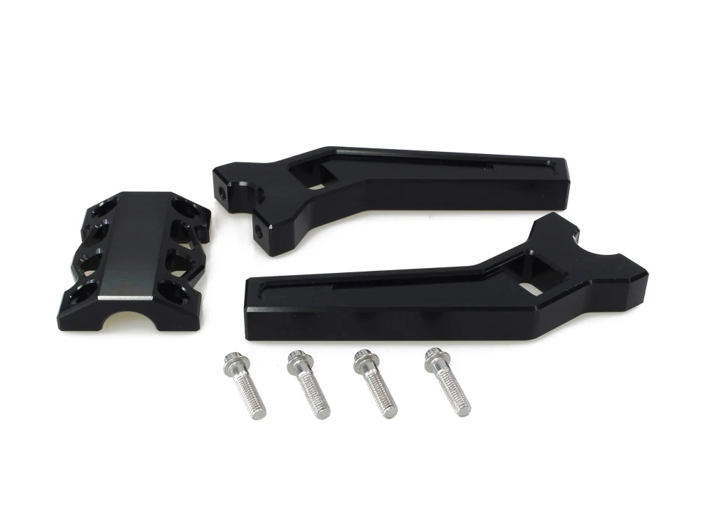 LA Choppers LA-7481-08BLK 8" Pullback Performance Risers Black for 1-1/4" Handlebar