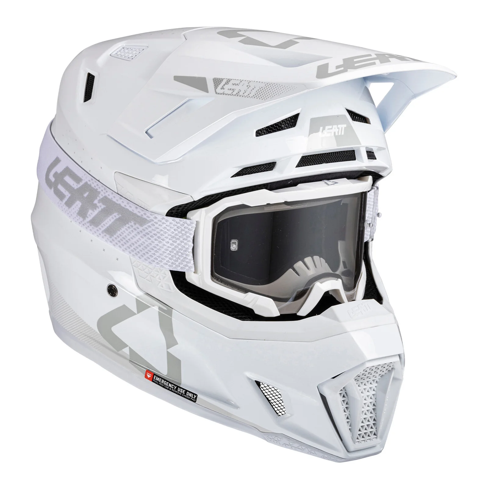 Leatt 2026 7.5 White Helmet & Velocity 4.5 Goggle Kit