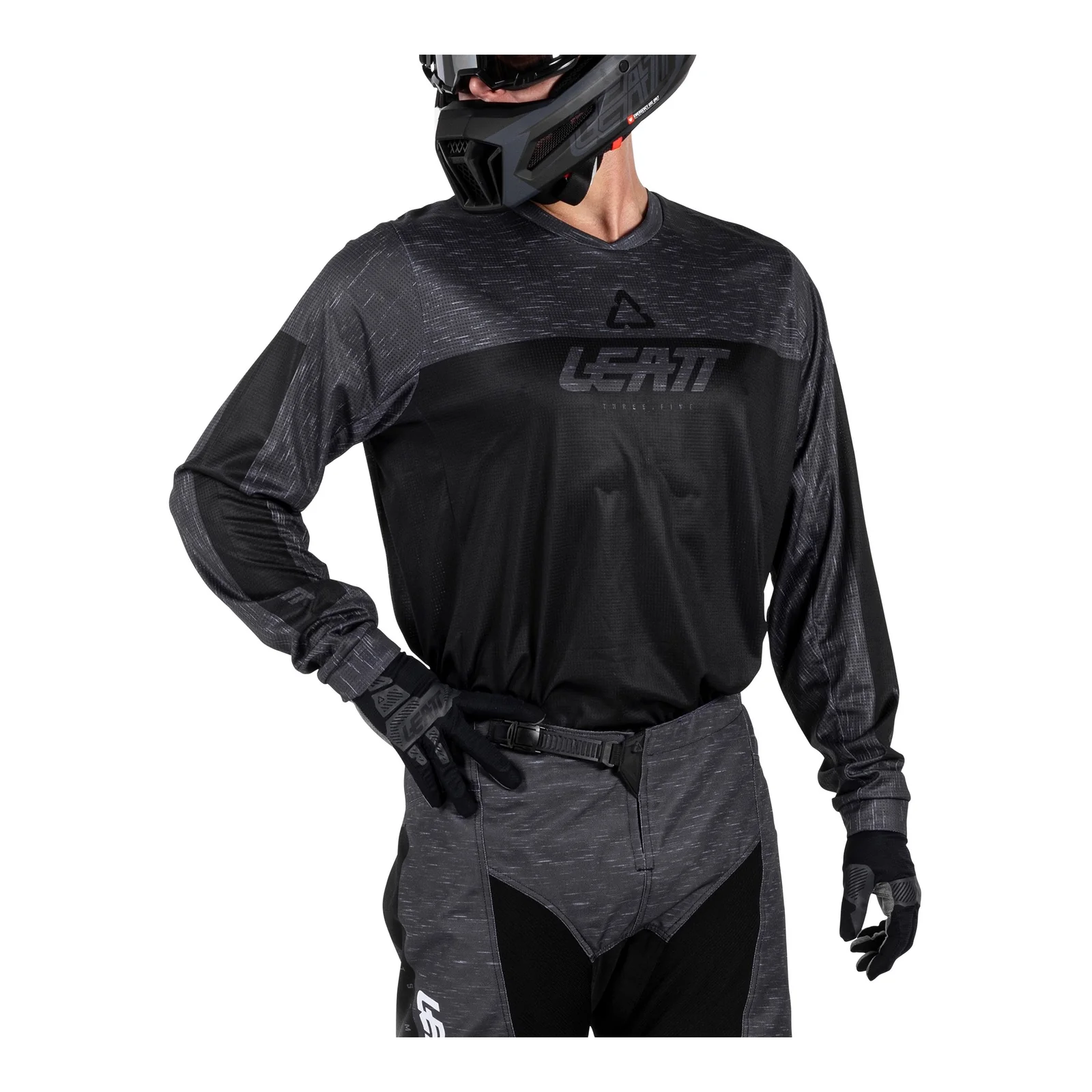 Leatt 2026 3.5 Stealth Black/Grey Jersey & Pants Ride Kit - Image 4