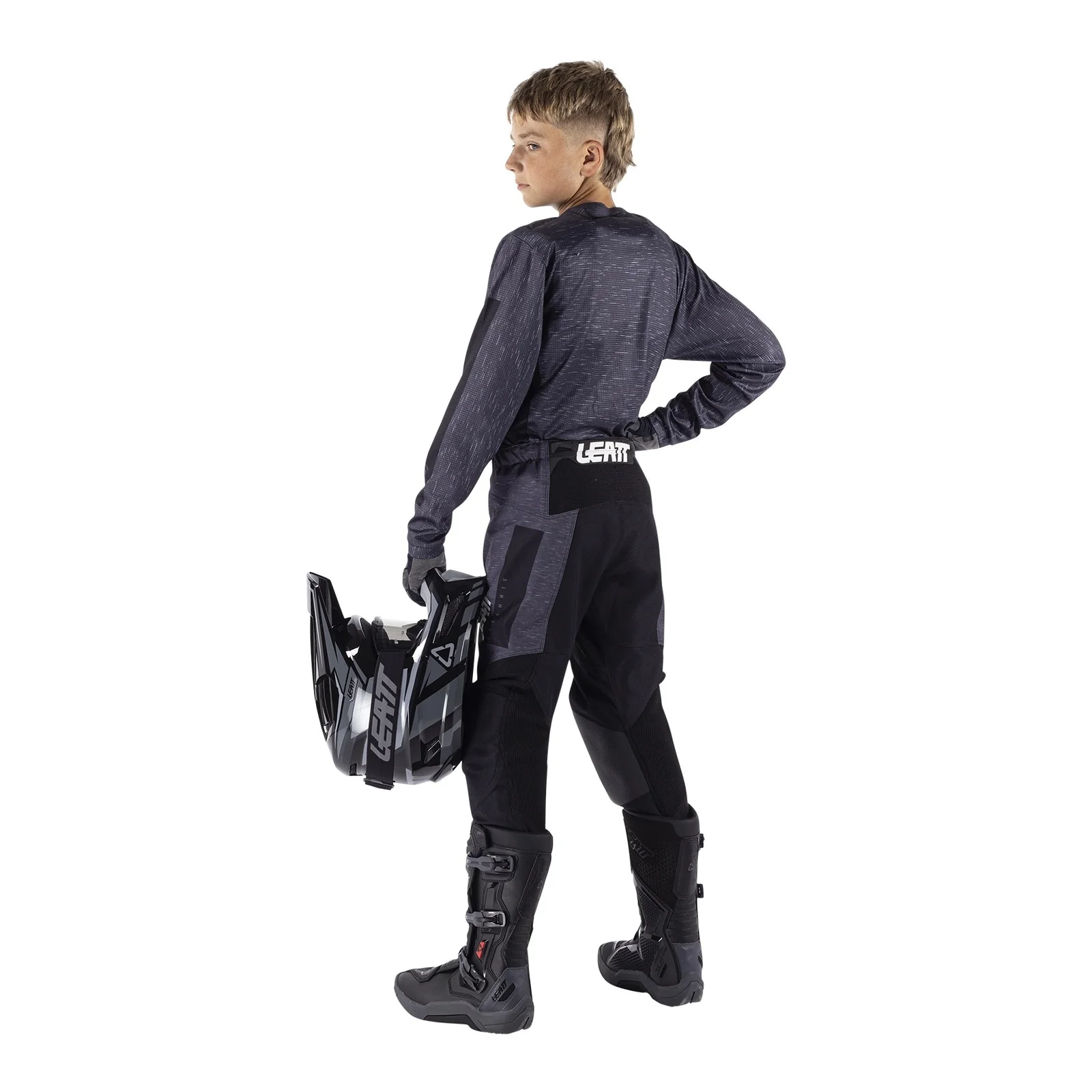 Leatt 2026 3.5 Stealth Black/Grey Junior Jersey & Pants Ride Kit - Image 5