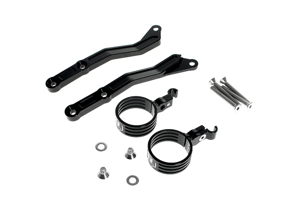 Legend LEG-1313-0274 REVO-ARC Remote Reservoir External Mounting Brackets Black for Harley-Davidson CVO Touring 14-Up/Street Glide/Road Glide 24-Up/Touring 25-Up