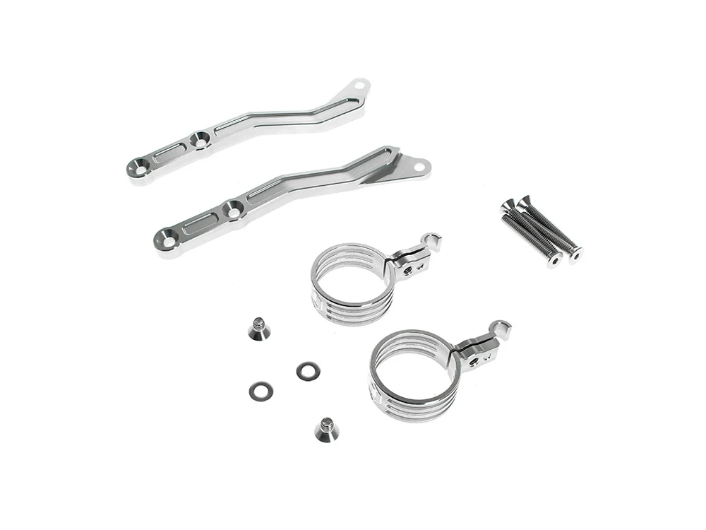 Legend LEG-1313-0275 REVO-ARC Remote Reservoir External Mounting Brackets Clear for Harley-Davidson CVO Touring 15-Up/Street Glide/Road Glide 24-Up/Touring 25-Up