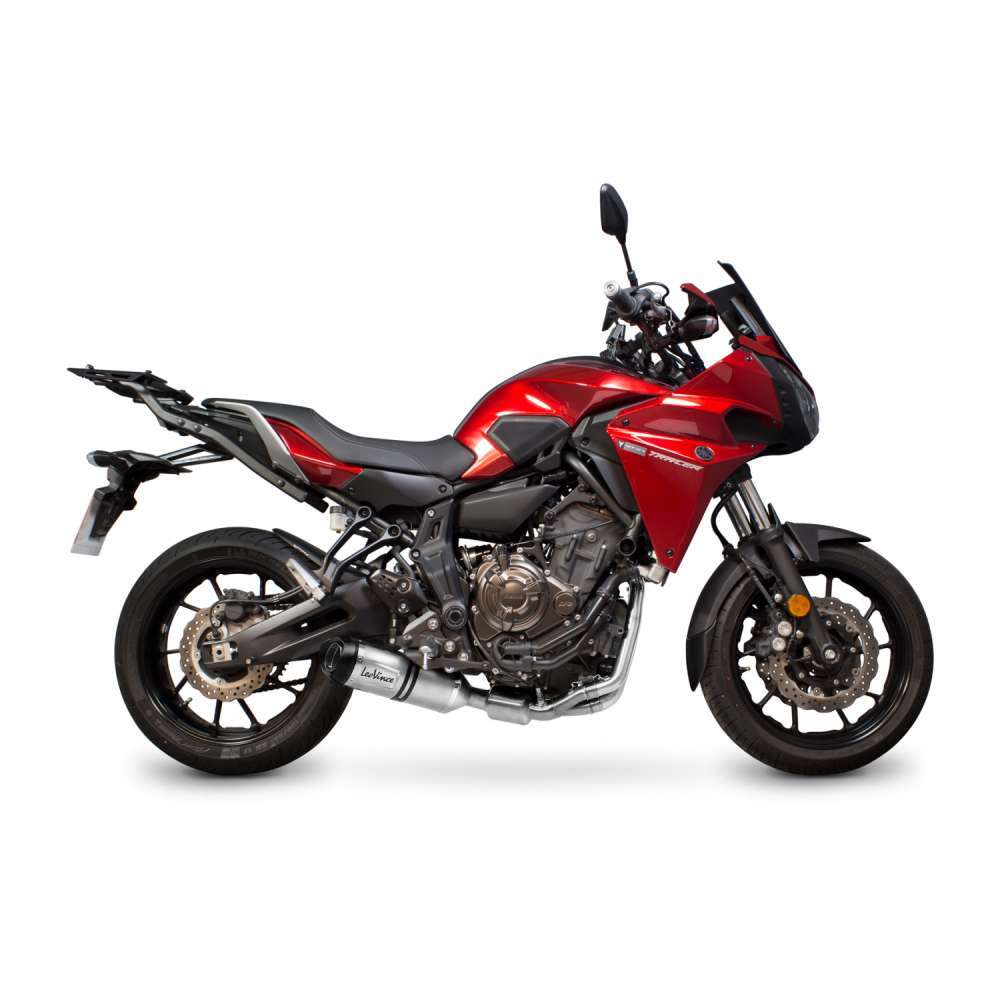 LeoVince LVFS14251E LV One Evo Stainless Steel Full Exhaust System w/Slash Cut Carbon End Cap for Yamaha MT-07/FZ-07 17-20/Tracer 700/XSR 700 16-20 - Image 4