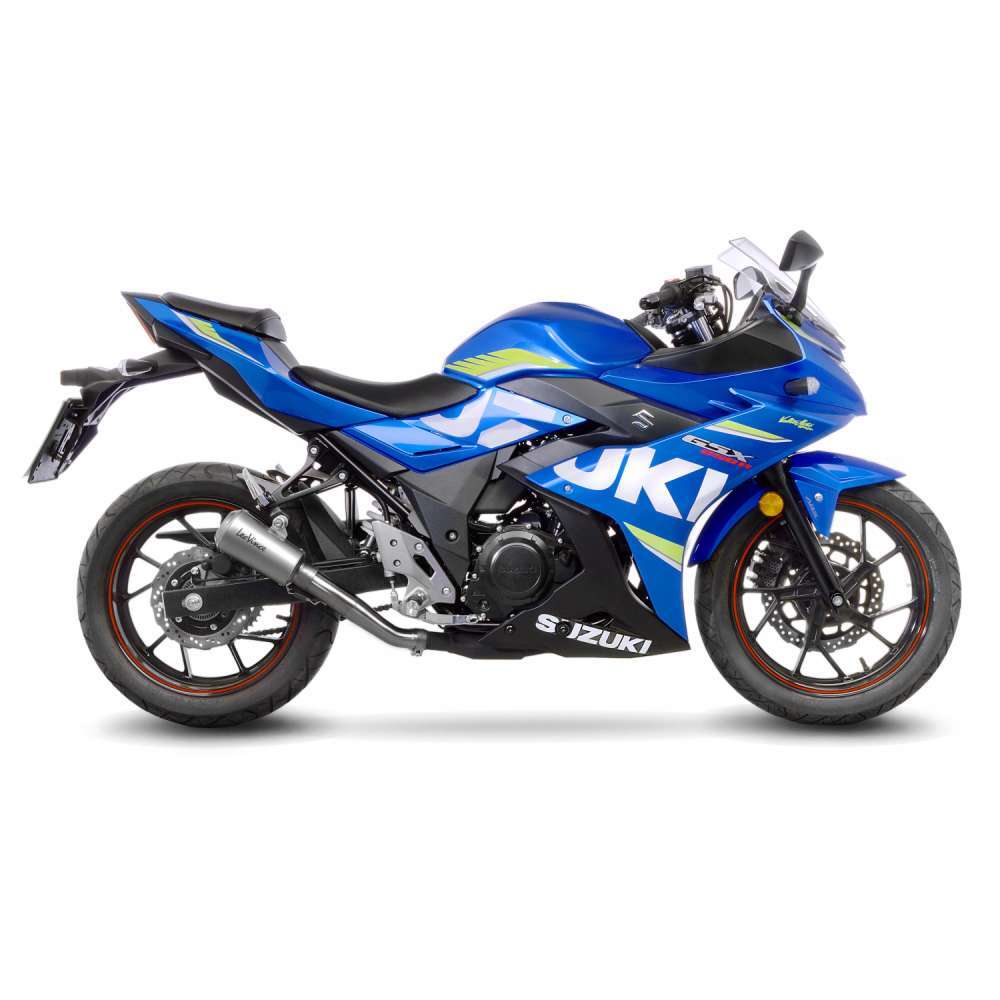 LeoVince LVSO15213 LV-10 Stainless Steel Slip-On Muffler w/Stainless End Cap for Suzuki GSX 250 R/ABS 17-20 - Image 3